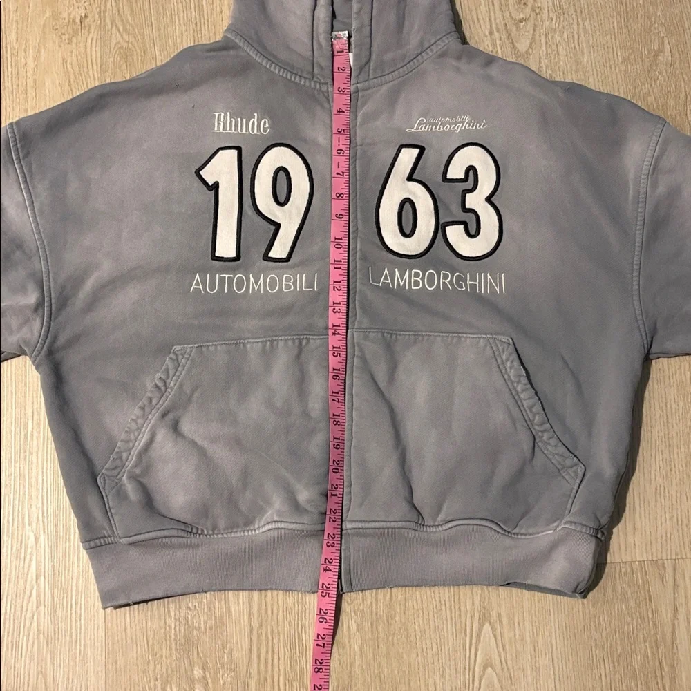 Rhude x Lamborghini Collab 1963 Zip Hoodie Unisex Limited Edition Mens L